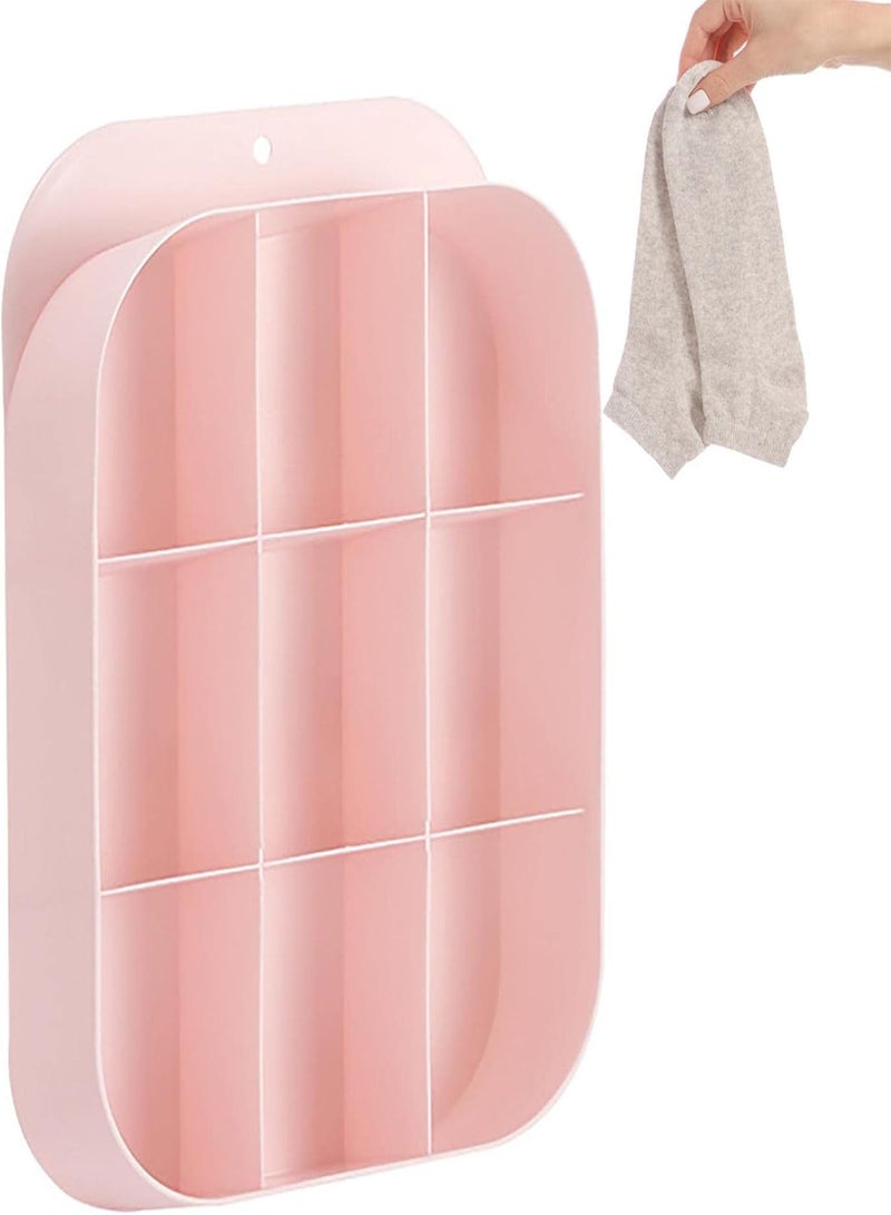 GGOOT Underwear Organizer - 9 Grids Underwear Storage Compartment Hangable - Sturdy Reliable Storage Boxes for Storing Socks, Underwear, Ties, Undergarment - Image 1