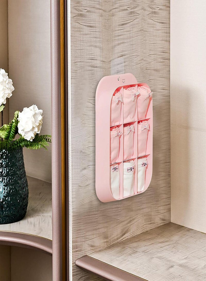 GGOOT Underwear Organizer - 9 Grids Underwear Storage Compartment Hangable - Sturdy Reliable Storage Boxes for Storing Socks, Underwear, Ties, Undergarment - Image 3