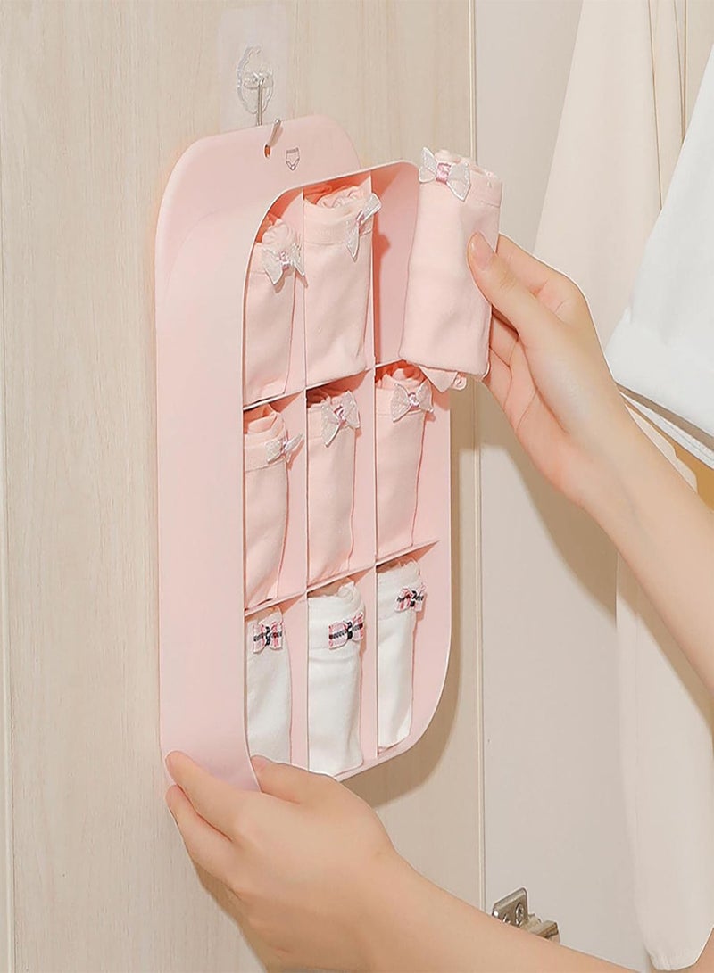 GGOOT Underwear Organizer - 9 Grids Underwear Storage Compartment Hangable - Sturdy Reliable Storage Boxes for Storing Socks, Underwear, Ties, Undergarment - Image 2
