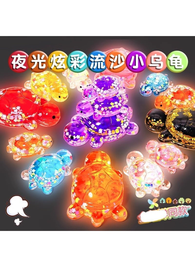Turtle Resin Craft Blind Box Toy 10.5 oil-in-the-dark quicksand turtle 【acrylic style】