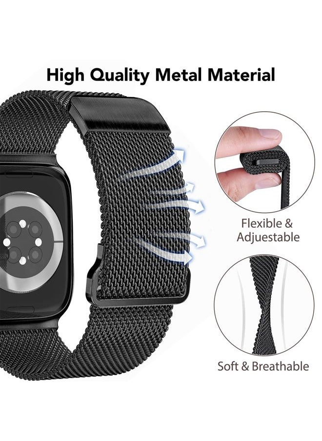 Mazuboho 3 Pack Metal Bands Compatible with Apple Watch Bands for Women (42 Series 10)mm 41mm 40mm 38mm, Stainless Steel Magnetic Loop Apple Watch Band for iWatch Bands Series 10/9/8/7/6/5/4/3/2/1/SE  - Image 3