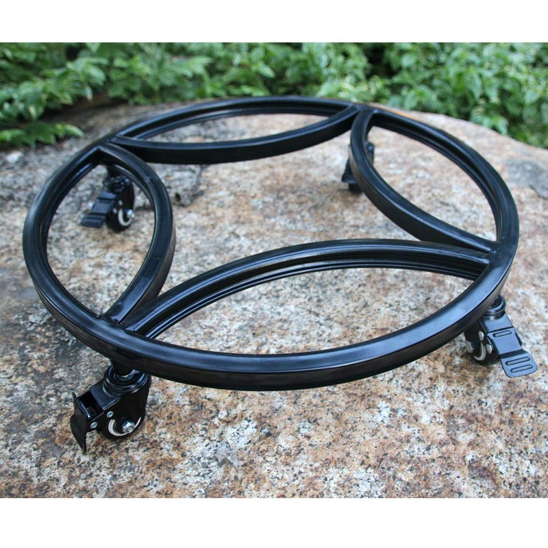 Zhongma 2 Pack Dia.15" x 3.5" H Plant Caddy with Wheels, Heavy Duty Construction, 300 Lbs Capacity, Load-Bearing Wheels with Brakes, No Installation Required - Image 5