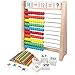 Sealive Wooden Abacus for Kids Math 10 Row Bead Counting Frame with Counting Sticks Number Alphabet Cards Learn Counting Educational Gift for Toddlers Preschoolers Ideal for Home School Daycare - Image 2