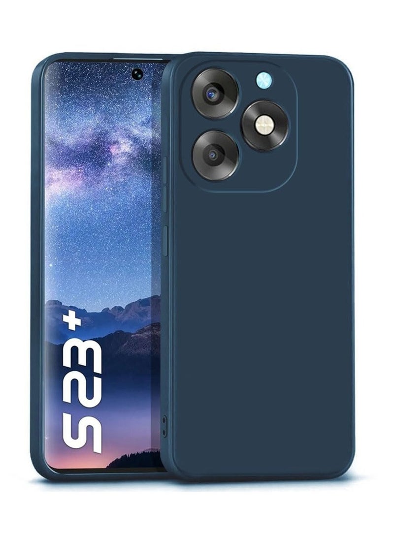 Techie Stylish TPU Silicone Back Cover Case for Itel S23 Plus Slim Fit Design, Smooth and Soft – Navy Blue - Image 1