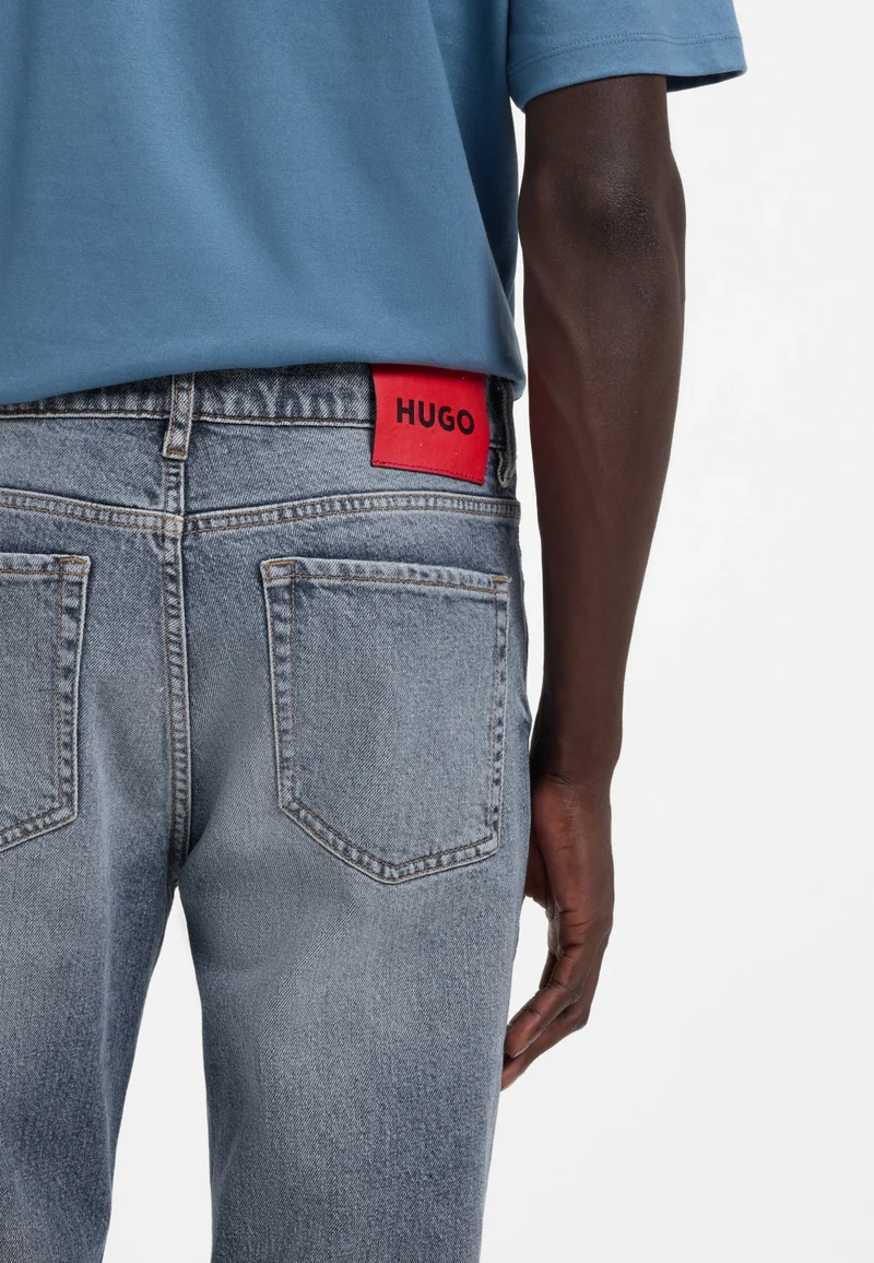 HUGO Blue Tapered-fit jeans in blue comfort-stretch denim for Men | Best Price UAE