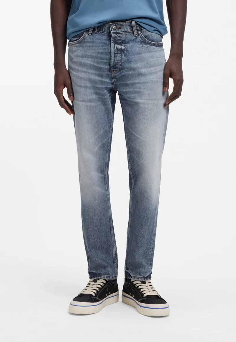 HUGO Tapered-fit jeans in blue comfort-stretch denim