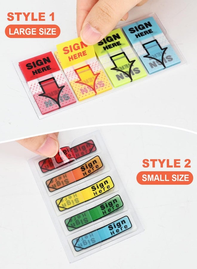 SOTMALTK 2 Size Sign Here Sticky Tabs, 500 Pcs Sign Here Post It Flags - Image 3