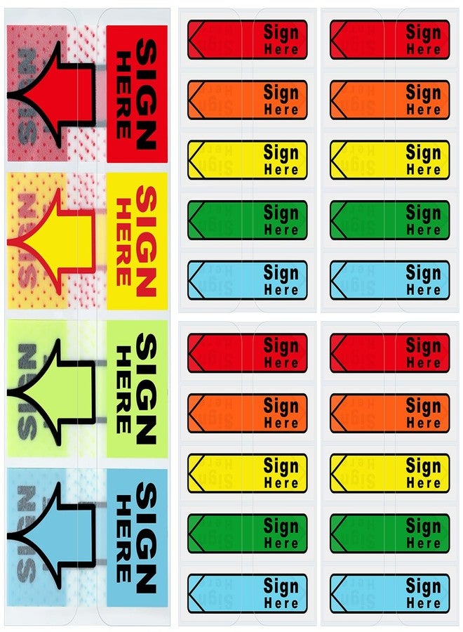 SOTMALTK 2 Size Sign Here Sticky Tabs, 500 Pcs Sign Here Post It Flags - Image 1