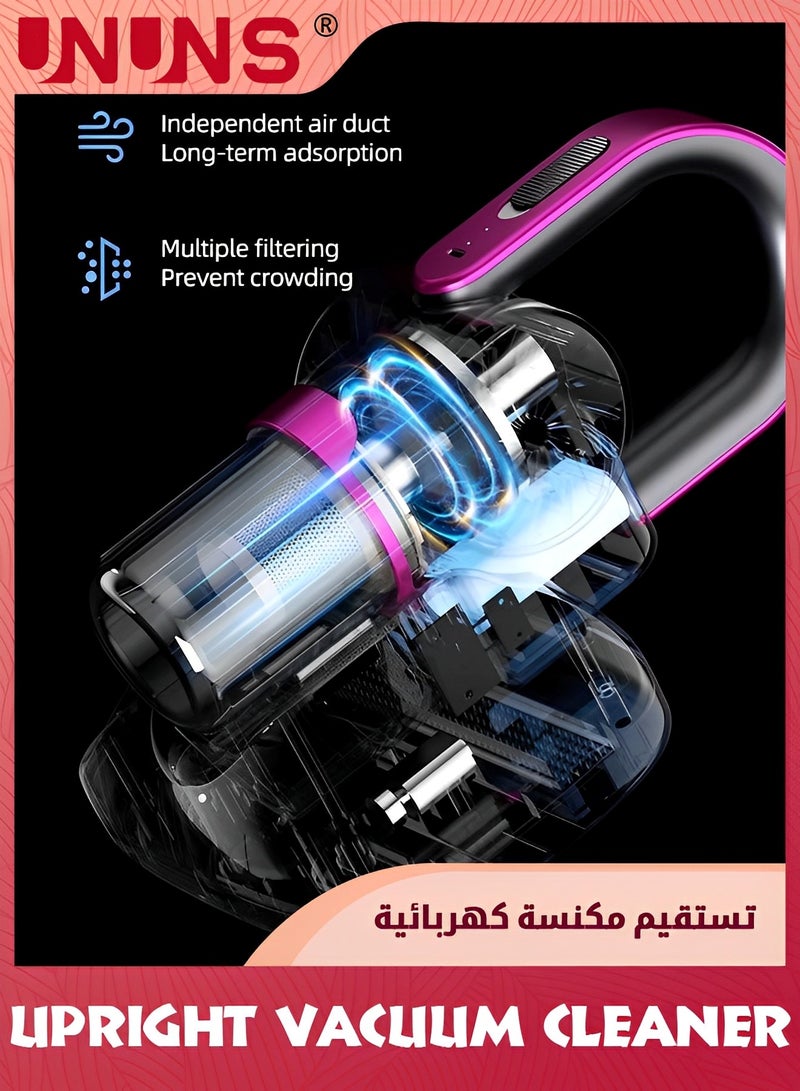 UNUNS Cordless Vacuum Cleaner,3 In 1 Mite remover And Vacuum Cleaner,Handheld Vacuum Cleaner with 3 heads For Home,Car,Pet Hair,Carpet,Hard Floor - Image 3