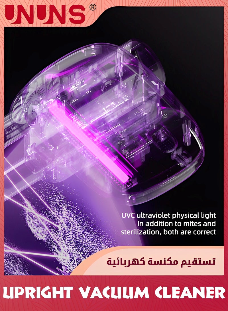 UNUNS Cordless Vacuum Cleaner,3 In 1 Mite remover And Vacuum Cleaner,Handheld Vacuum Cleaner with 3 heads For Home,Car,Pet Hair,Carpet,Hard Floor - Image 4