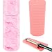 Shappy 2 Pcs Heat Resistant Hair Tools Bag Curling Iron Travel Case Cover Neoprene Flat Iron Holder Travel Case and Silicone Mat Pouch for Hot Hair Tools Storage OrganizerPink Marble Style - Image 2