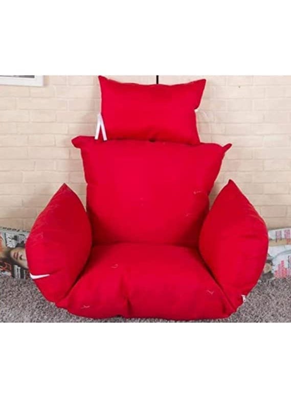ANAND INDIA GROUPS ANAND INDIA GROUPS Polyester Designer Cushion for Hanging Basket Swing Chair for Outdoor Egg Swing ChairGarden Swing Seat Padded Pillow Cushion Red  - Image 2