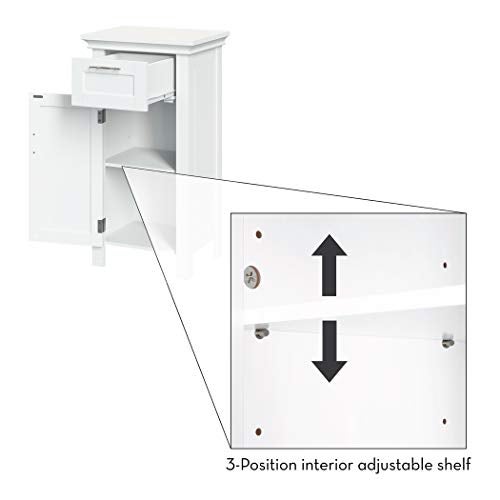 RiverRidge 06-037 Somerset Single Door Floor Storage Cabinet, White - Image 4
