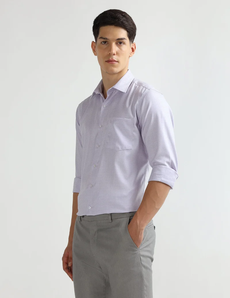 Arrow Lavender Auto Press Liberty Classic Fit Shirt for Men | Best Price UAE