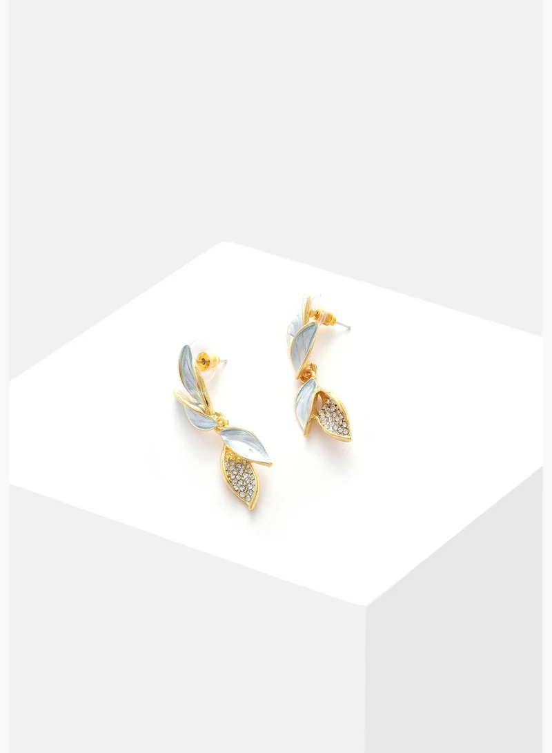 SOHI Gold Plated Designer Stud Earrings