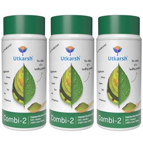 Utkarsh Combi-2 (EDTA Chelated Fertilizers, Mix Micronutrient) Prevents Mix Crop Deficiencies, Keeps Plants/Home Garden Healthy, Improves Crop Yield & Quality (3 Kg; Pack of 3 of 1 Kg) - Image 1