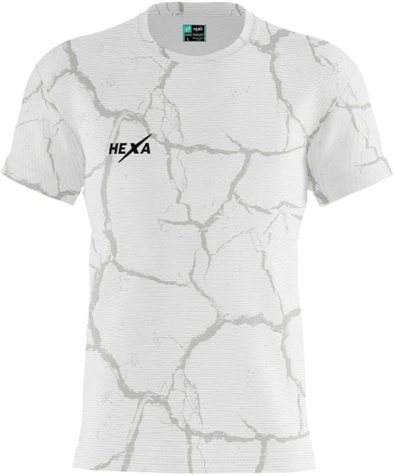 HEXA Hexa Sportswear Master 72 Performance T-Shirt for Men &amp; Women - Dry-Fit, Anti-Bacterial- White - Size - M 16000-White- Size -M