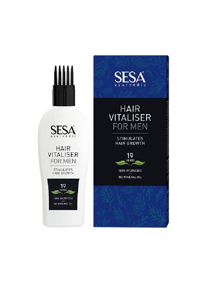 Sesa Ayurvedic Hair Vitaliser For Men For Hair Growth 19 Herbs + 11 Oils No Mineral Oil With Comb Applicator 100 Ml  - Image 1