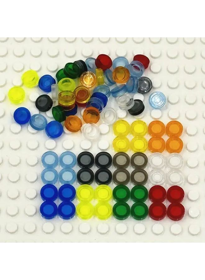 200pcs Transparent Colored 1x1 Flat Tile Dots Round Bricks MOC DIY Building Blocks Parts - Image 2