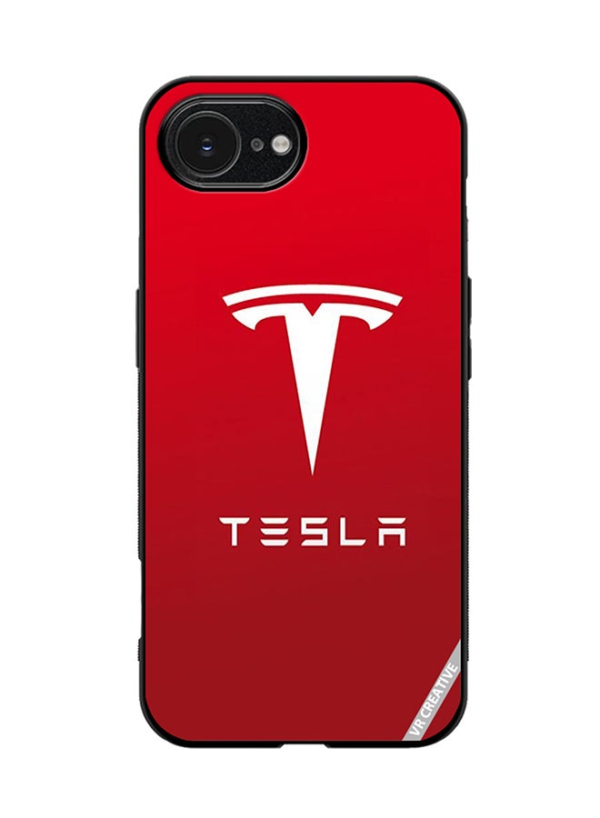 Protective Case Cover For Apple iPhone 16e Tesla Design Multicolour