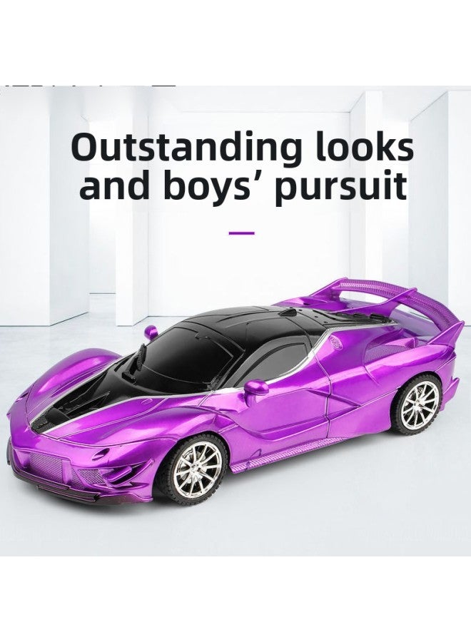 Children's Remote Control Car Rechargeable High-speed Drift Racing Electric Ferrari Sports Car Boy Toy A Generation Of Hair-Color:Remote Control Cloth Plus-charming Night Red [with Led Car Lights]-Scale:Three-power Version [3 Sets Of Lithium Batteries + 2 Charging Cables]  - Image 5