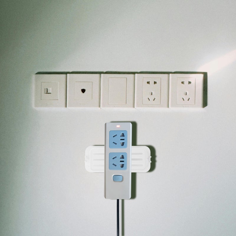 2pcs Self Adhesive Socket Holder Hanging Racks Wall Mounted Socket Rack - Image 3