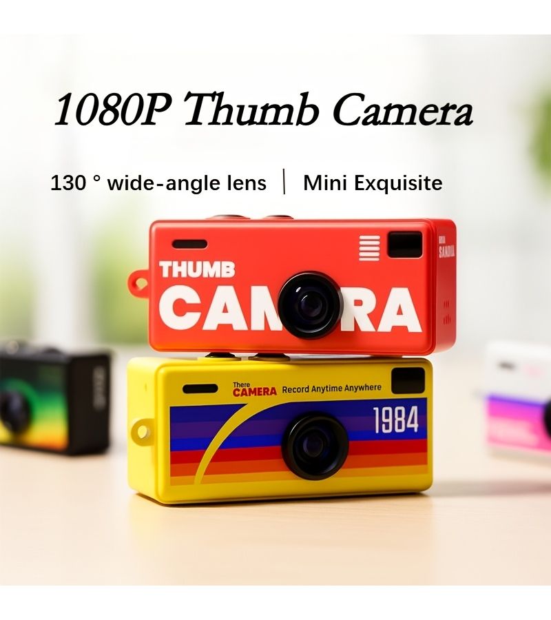 1984 Style Blue Mini Digital Camera 1080P Auto Focus Lightweight Gift - Image 1