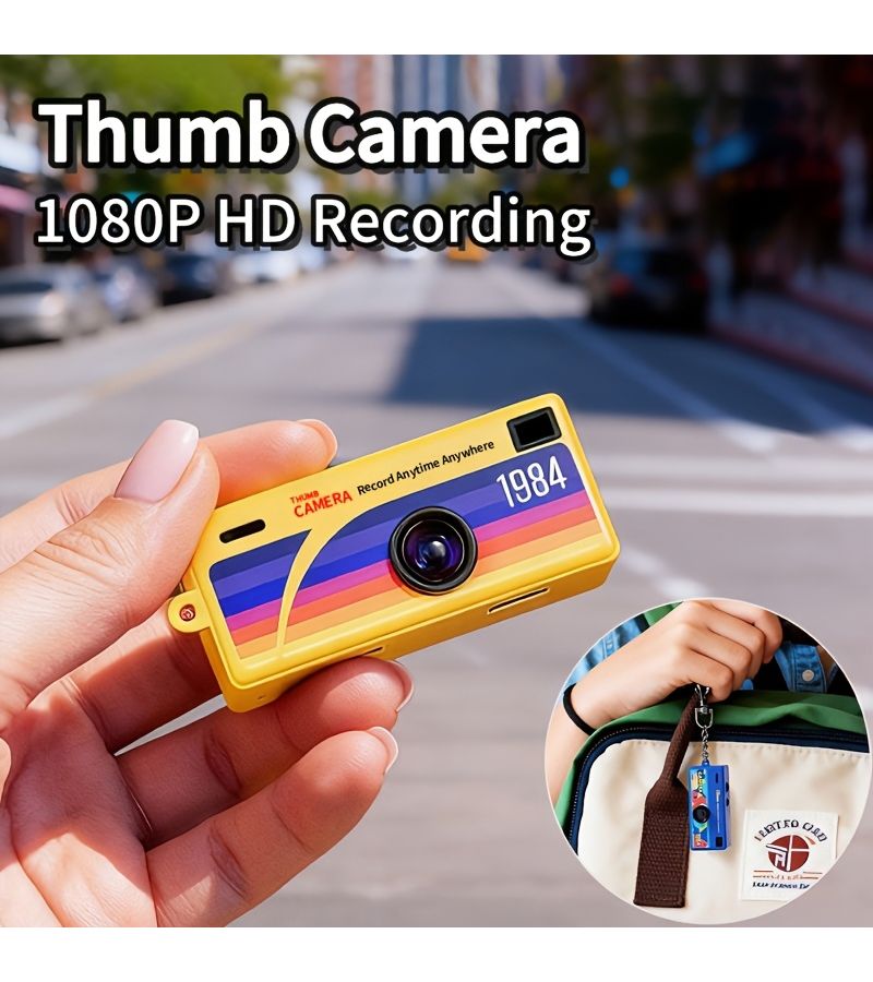 1984 Style Blue Mini Digital Camera 1080P Auto Focus Lightweight Gift - Image 3