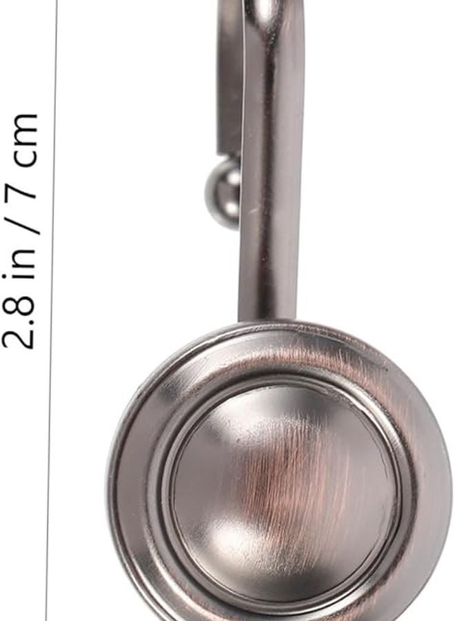 Retro Shower Curtain Hooks 12 Pack Easy Install Bathroom Accessories - Image 3