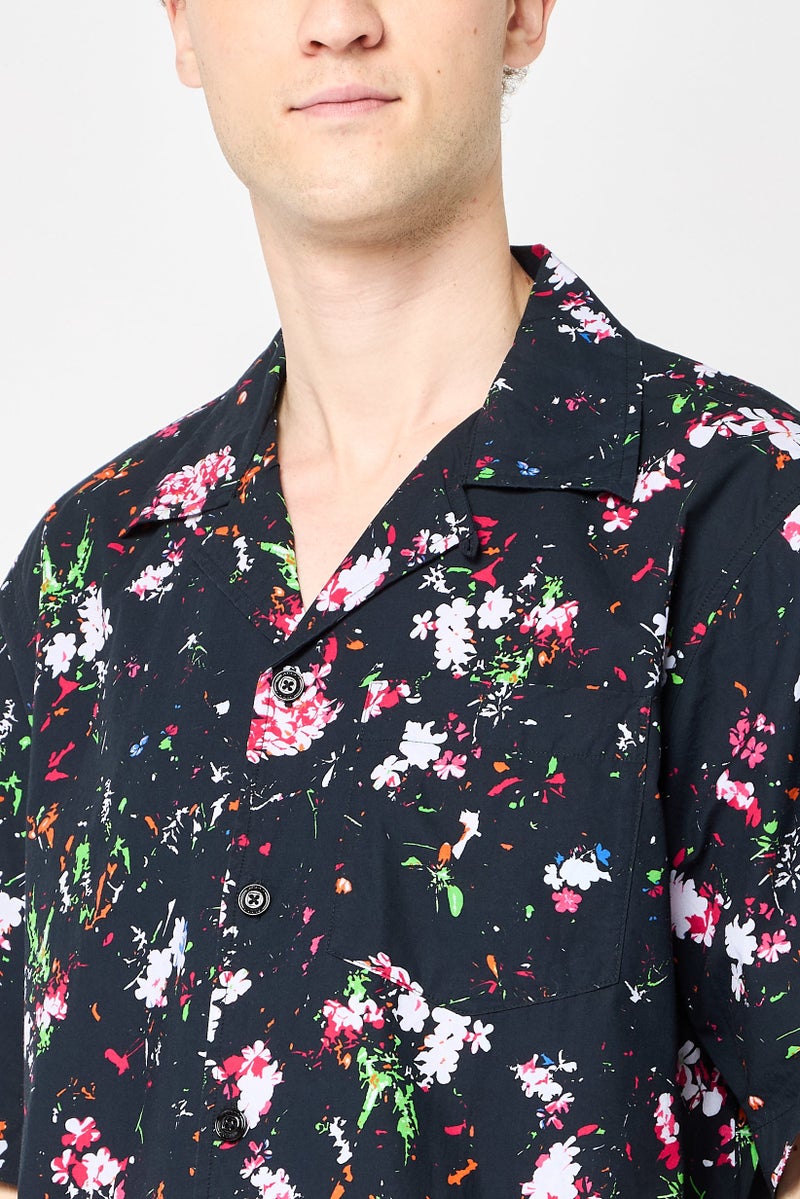 DIESEL Men Regular Fit Floral Print Short Sleeves Casual Shirt, Multicolor  - Image 3