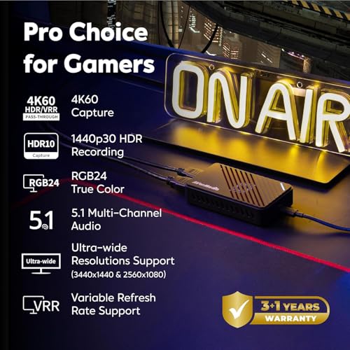 AVerMedia 4K HDMI Capture Card, USB Game Capture Card for Streaming and Recording with True Low Latency on PS5/Pro, Xbox, Switch 2, PC on Twitch, OBS, for Win11, Mac-GC553Pro Live Gamer Ultra S Black - Image 2