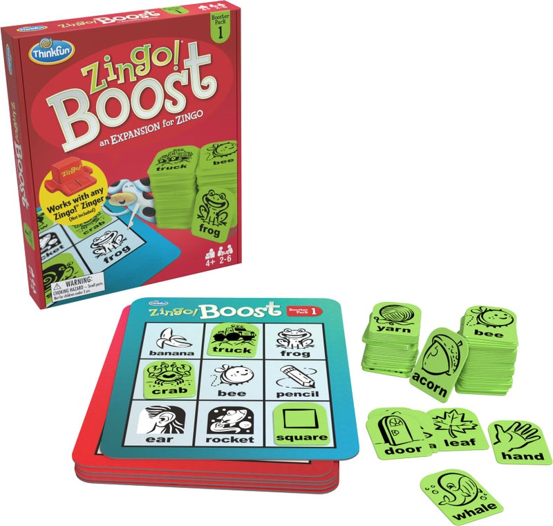 ThinkFun Zingo! Booster Pack #1 - Exciting Expansion Pack for Zingo! Game | Engages Kids in Learning | Enhances Memory & Word Recognition Skills | Trusted by Families Worldwide - Image 1