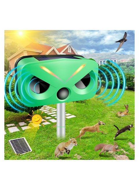 Ultrasonic Animal Repeller, Ultrasonic Solar Pest Repeller Outdoor with Motion Sensor and Sound,Waterproof Solar Ultrasonic Bird Squirrel Raccoon Cat Repellent Devices Outdoor