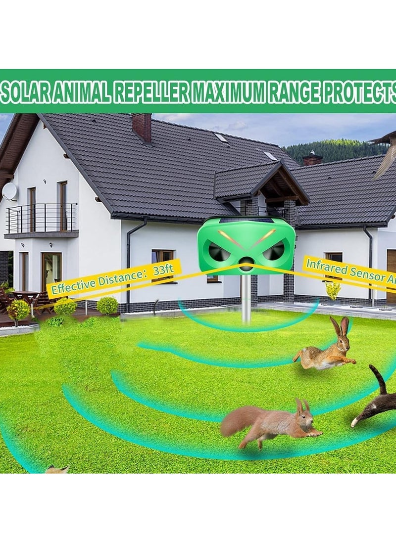 KASTWAVE - Ultrasonic Animal Repeller, Ultrasonic Solar Pest Repeller Outdoor with Motion Sensor and Sound,Waterproof Solar Ultrasonic Bird Squirrel Raccoon Cat Repellent Devices Outdoor - Image 1