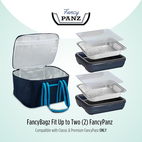 Fancy Panz - Black Insulated Casserole Carrier Bag - Insulated Thermal Bags for Hot & Cold Food Holds 2 Standard Size Fancy Panz - 2 Pockets - Food Container - Hosting Essentials - Image 5