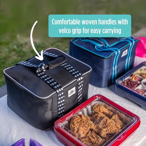 Fancy Panz - Black Insulated Casserole Carrier Bag - Insulated Thermal Bags for Hot & Cold Food Holds 2 Standard Size Fancy Panz - 2 Pockets - Food Container - Hosting Essentials - Image 4
