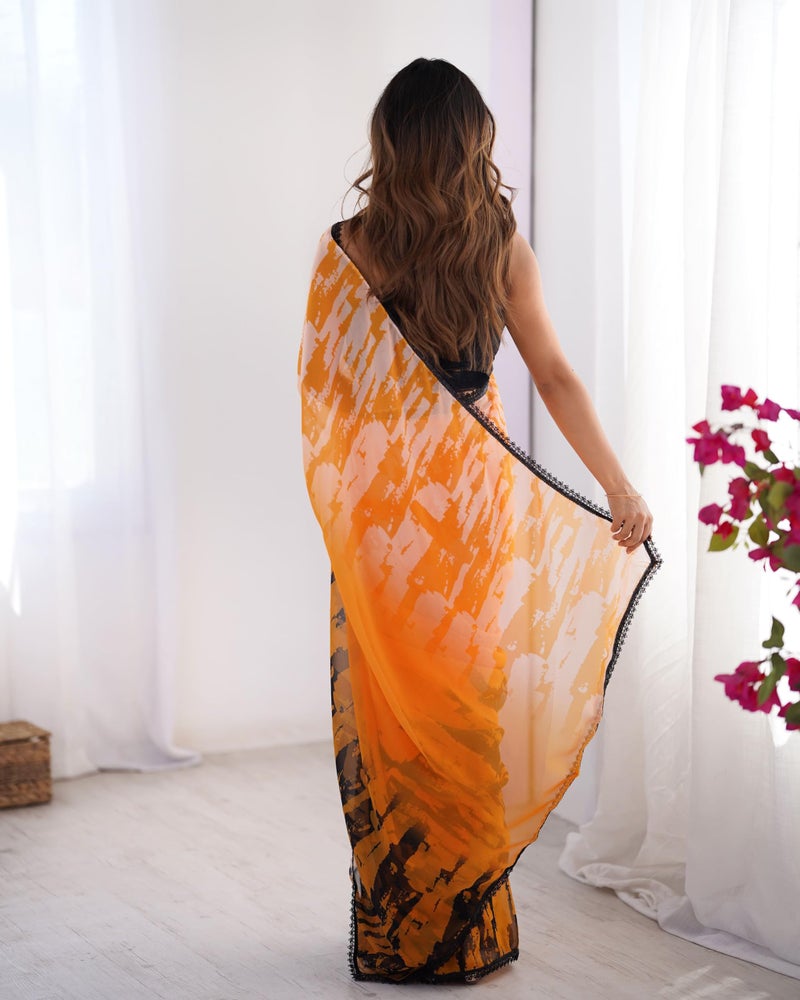 Kalaanj Trendy Printed Sarees | Bandhani Print | Floral Print | Multi Colour Festive Print - Image 5