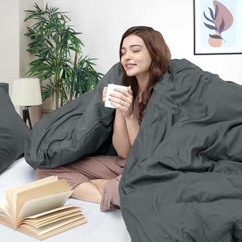 Utopia Bedding Duvet Cover Full Size - 3 Piece with Zipper Closure - 1 Comforter Cover 80X90 Inches & 2 Pillow Shams 20X26 Inches (Grey) Comforter Not Included - Image 3