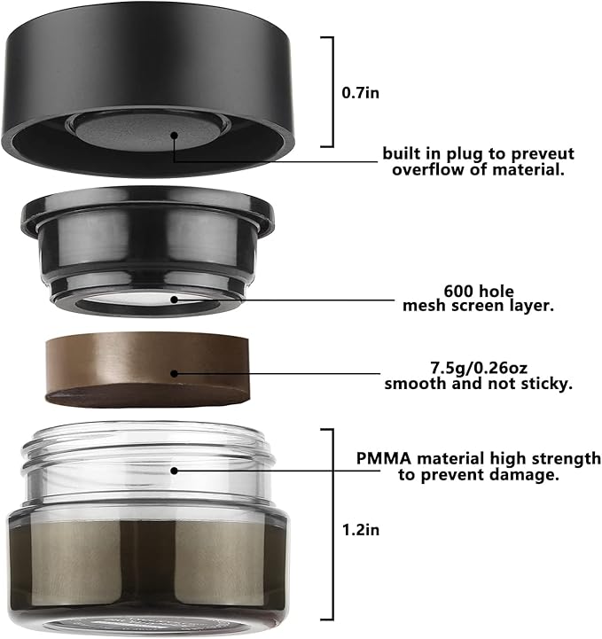 Anglicolor Eyebrow Stencil SetEyebrow Stencil KitWaterproof Eyebrow PomadeLong Lasting Brow Pomade with Double Ended Eyebrow Brush with Sponge Applicator 05DARK BROWN 75g