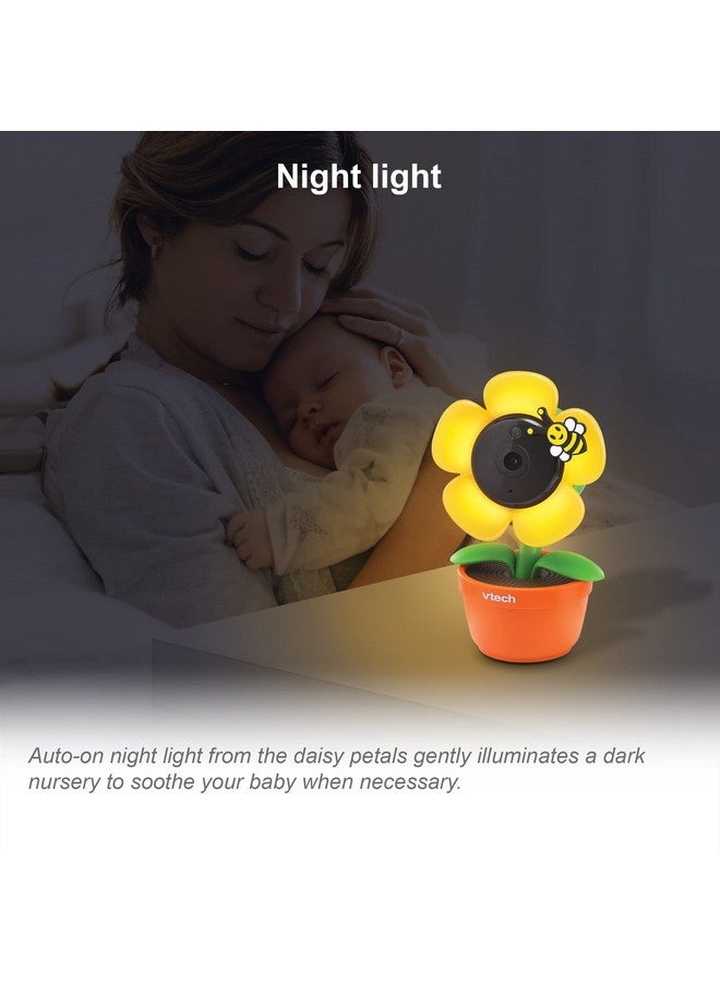 vtech كاميرا بيبي ذكية واي فاي من في تيك RM9751، زهرية صفراء، تدعم iOS و Android، دقة 1080p عالية الوضوح، غطاء وضع الخصوصية، ضوء ليلي، أصوات مهدئة وأغاني مهدئة، جهاز اتصال ثنائي الاتجاه، حساس درجة الحرارة، رؤية ليلية - Image 3