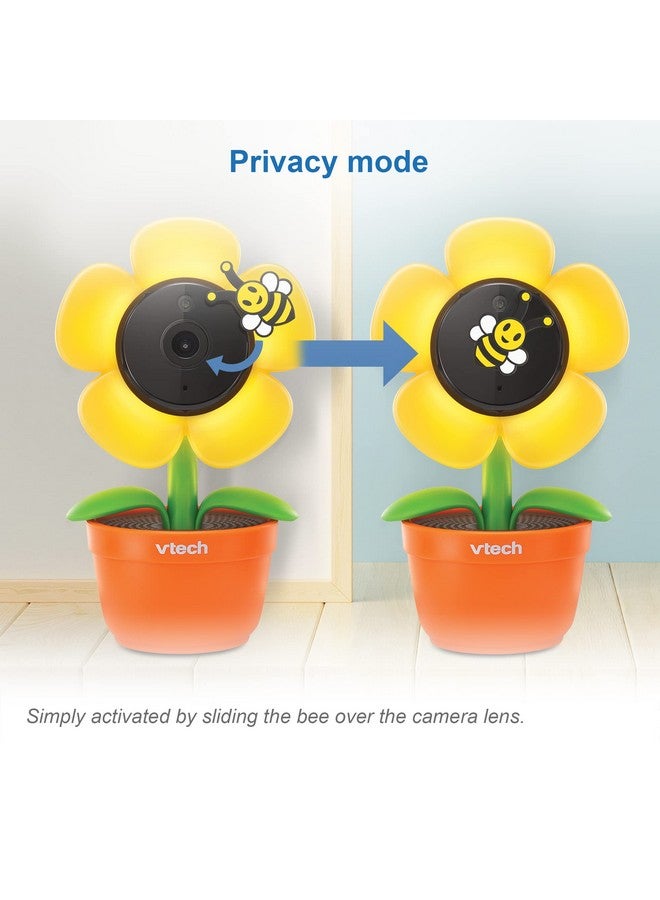 vtech كاميرا بيبي ذكية واي فاي من في تيك RM9751، زهرية صفراء، تدعم iOS و Android، دقة 1080p عالية الوضوح، غطاء وضع الخصوصية، ضوء ليلي، أصوات مهدئة وأغاني مهدئة، جهاز اتصال ثنائي الاتجاه، حساس درجة الحرارة، رؤية ليلية - Image 4
