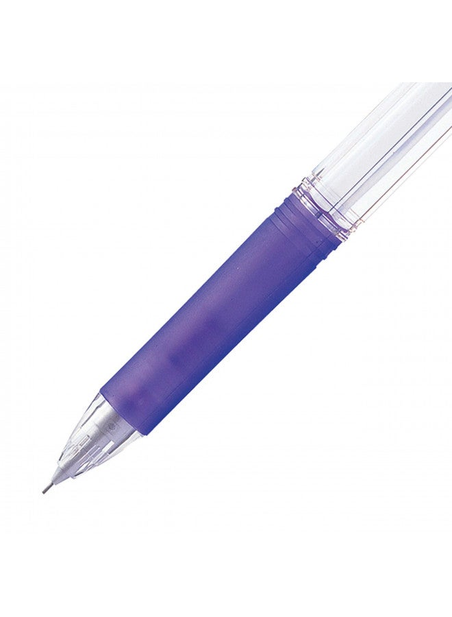 Pentel قلم رصاص أوتوماتيكي بنتل إي شارب، 0.5 مم، بلمسات بنفسجية، علبة من 12 (AZ125V) - Image 4