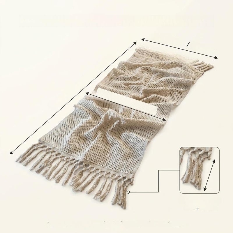 Fringe Runner - Stylish Crochet Lace Runner with Detailed Tassels for Living Room Furniture Accent - Image 4
