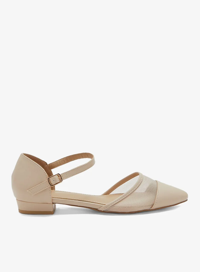 ELLA Mesh Detail Pointy Toe Flat Shoe