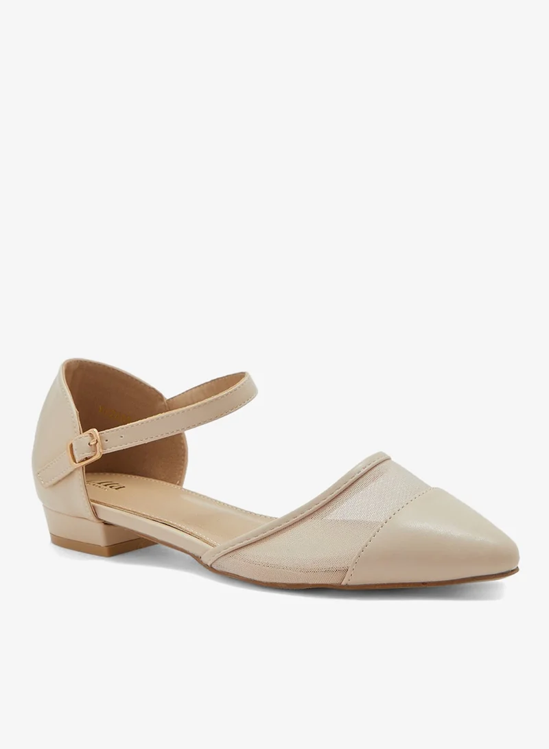 ELLA Mesh Detail Pointy Toe Flat Shoe