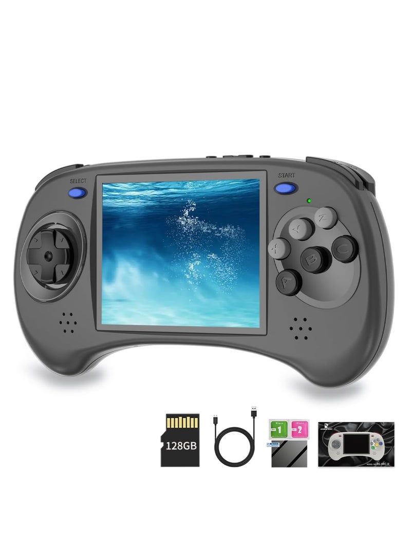 Handheld Game Console, 4.0" IPS Multi-Touch Screen, Android 11 Linux OS 64bit 5G WiFi Bluetooth 4.2 Retro Video Player, Portable Gaming Player, with 128GB Card, 4541 Games, Support Wired Handle, Black - Image 1