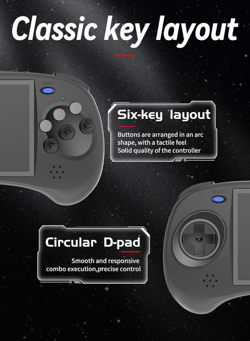 Handheld Game Console, 4.0" IPS Multi-Touch Screen, Android 11 Linux OS 64bit 5G WiFi Bluetooth 4.2 Retro Video Player, Portable Gaming Player, with 128GB Card, 4541 Games, Support Wired Handle, Black - Image 2