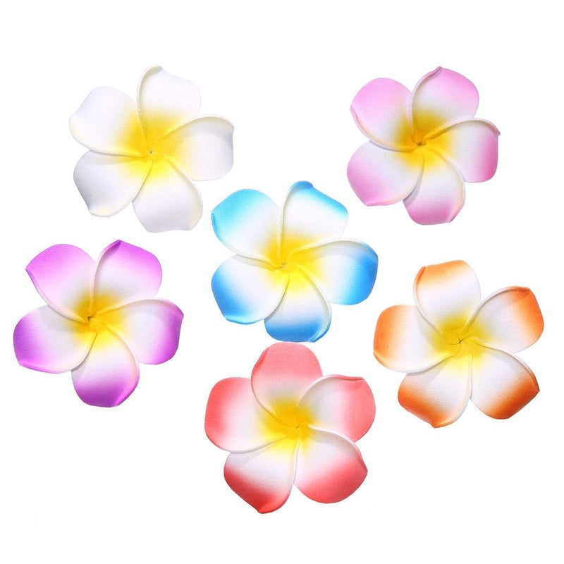 CalciferÂ® 30pcs 1.97''Hawaii Hawaiian Plumeria Flower Clips Bridal Wedding Party Beach Hair Clips - Image 2