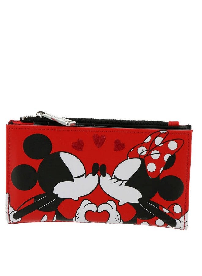 Loungefly Disney Mickey And Minnie Valentines Flap Wallet Mickey And Minnie Mouse One Size - Image 1