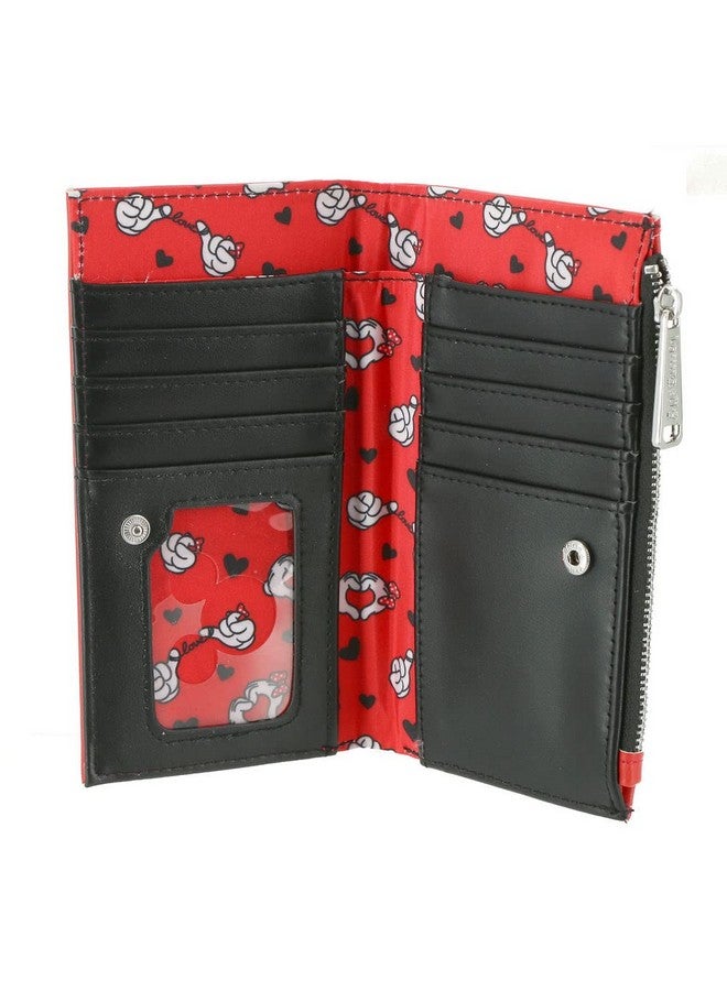 Loungefly Disney Mickey And Minnie Valentines Flap Wallet Mickey And Minnie Mouse One Size - Image 3